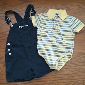 Overall shorts set